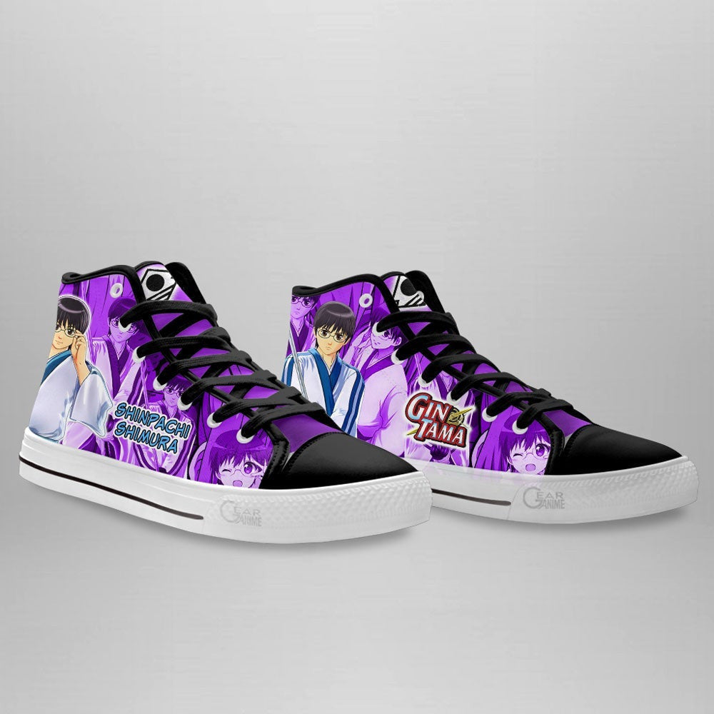 Shinpachi Shimura High Top Shoes Custom Gintama Anime Sneakers - 3 - GearAnime