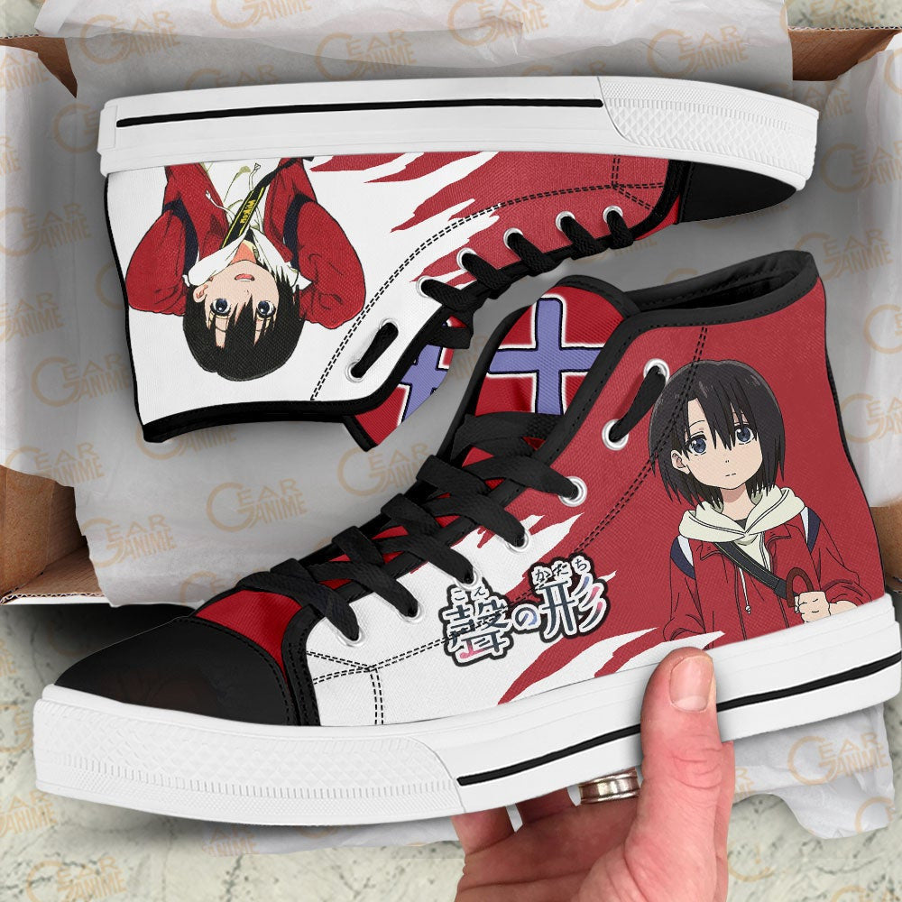 A Silent Voice Yuzuru Nishimiya High Top Shoes Custom Anime Sneakers - 2 - GearAnime