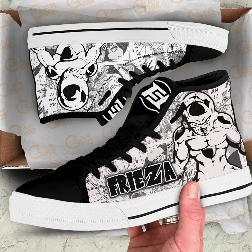 Frieza Classic High-Top Sneakers - Custom Anime Design