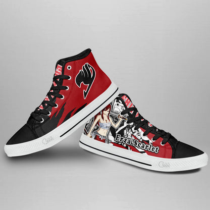 Erza Scarlet High-Top Shoes Anime Custom