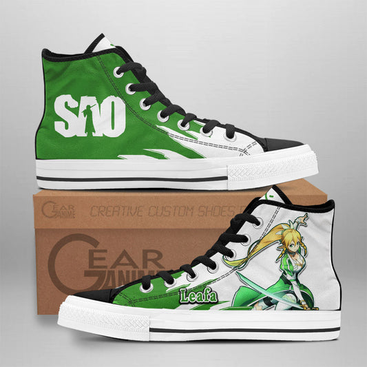 Suguha Kirigaya High-Top Shoes Anime Custom