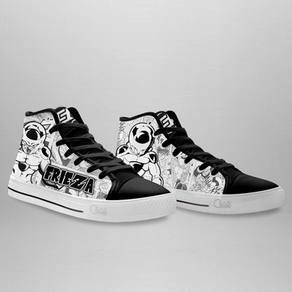 Frieza Classic High-Top Sneakers - Custom Anime Design