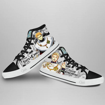 Julius Novachrono High Top Shoes Custom Black Clover Anime Sneakers - 4 - GearAnime