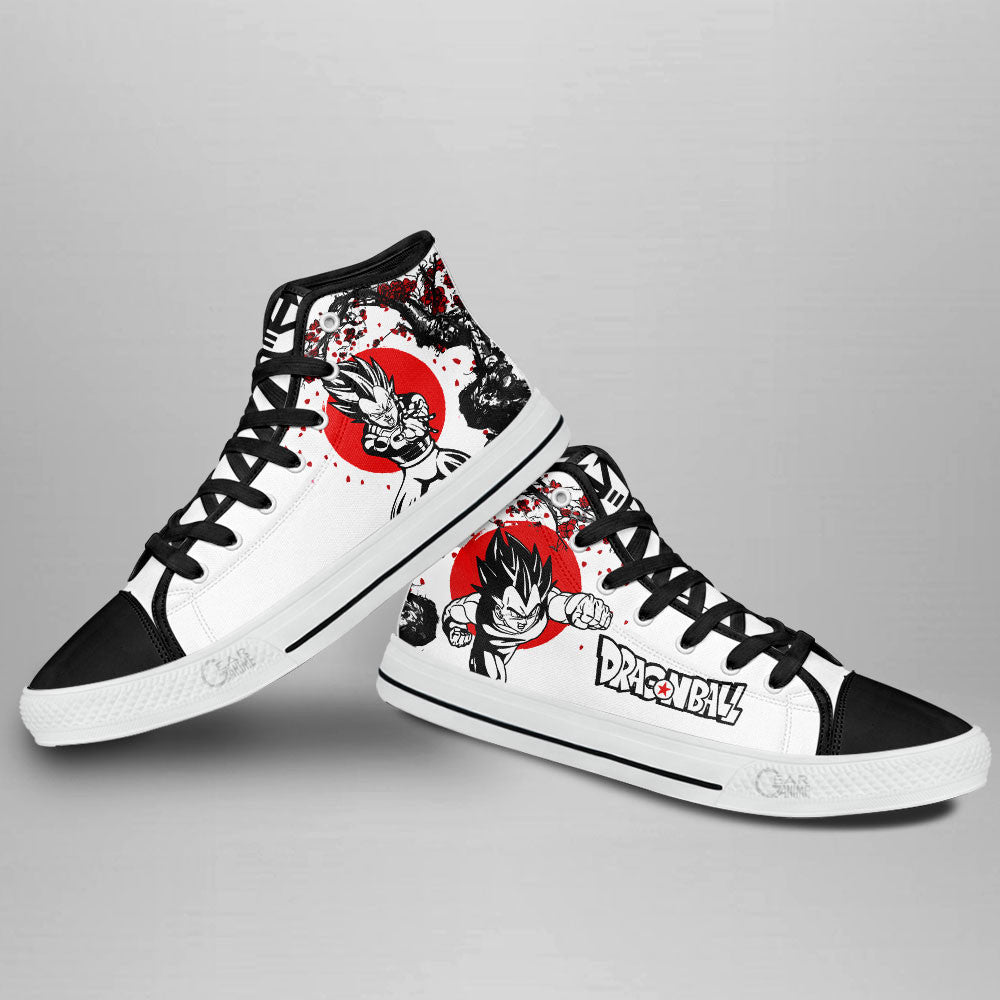 Vegeta Classic High-Top Sneakers - Custom Anime Design