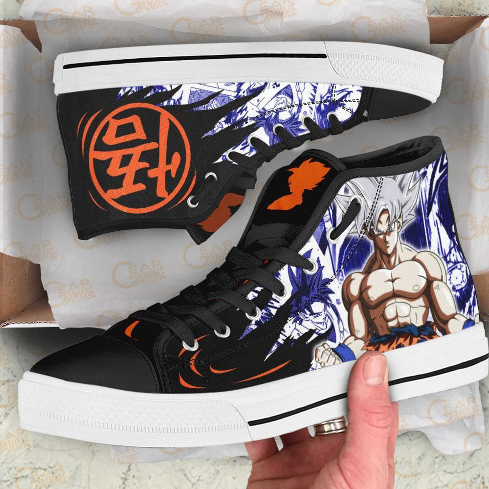 Goku Ultra Instinct High Top Shoes Custom Manga Anime Dragon Ball Sneakers - 2 - GearAnime