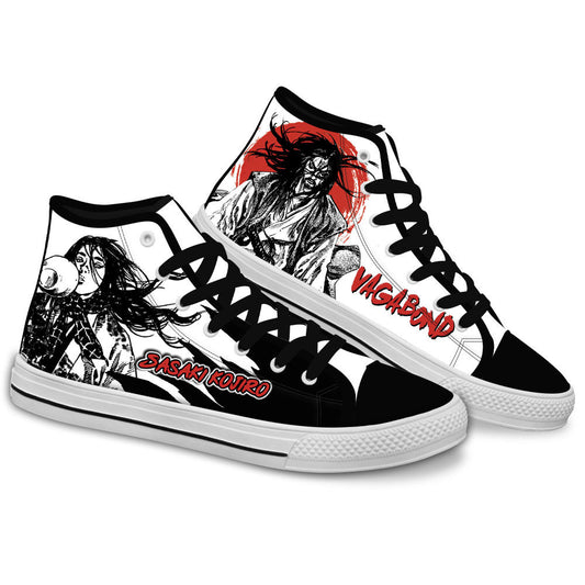 Vagabond Sasaki Kojiro Custom Manga Anime High Top Shoes Gear Anime