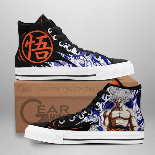 Goku Ultra Instinct High Top Shoes Custom Manga Anime Dragon Ball Sneakers - 1 - GearAnime