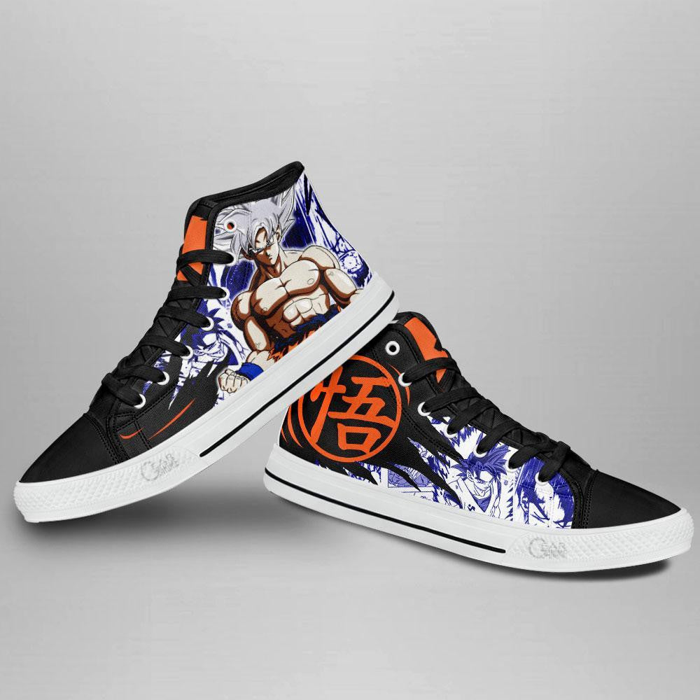 Goku Ultra Instinct High Top Shoes Custom Manga Anime Dragon Ball Sneakers - 4 - GearAnime