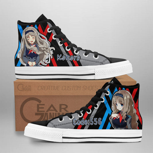 Kokoro Code 556 Classic High-Top Sneakers - Custom Anime Design