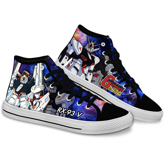 Nu Gundam Anime Custom High Top Shoes Gear Anime