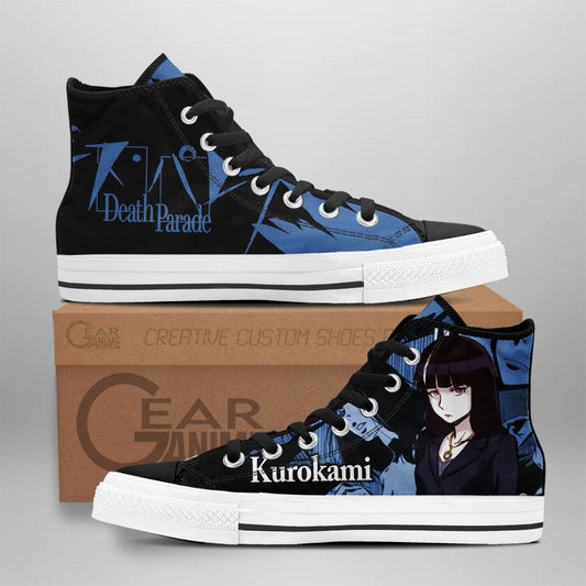 Kurokami no Onna Classic High-Top Sneakers - Custom Anime Design