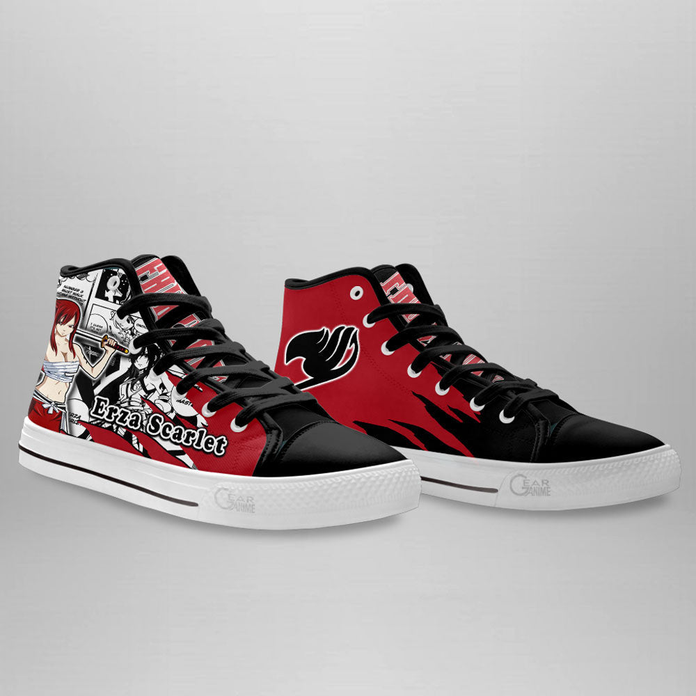Erza Scarlet High-Top Shoes Anime Custom