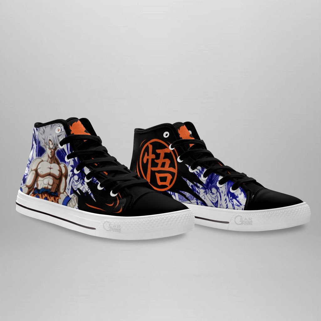 Goku Ultra Instinct High Top Shoes Custom Manga Anime Dragon Ball Sneakers - 3 - GearAnime