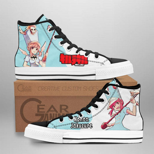 Nonon Jakuzure High Top Shoes Custom Anime Sneakers - 1 - GearAnime