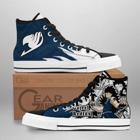 Gajeel Redfox Classic High-Top Sneakers - Custom Anime Design