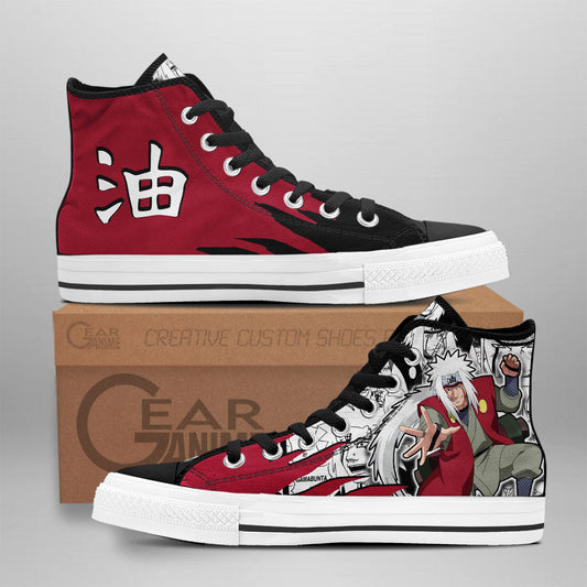 Jiraiya Classic High-Top Sneakers - Custom Anime Design