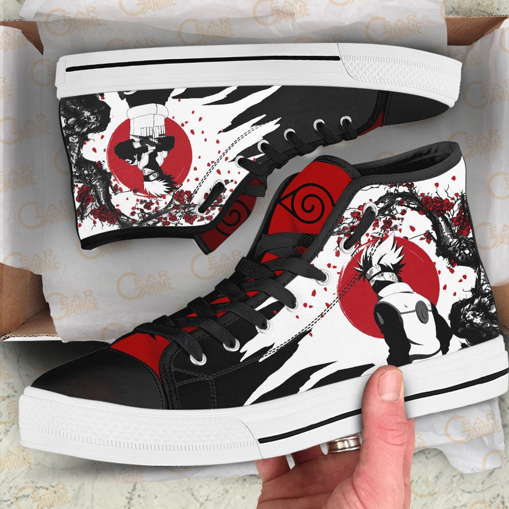 Kakashi Hatake High Top Shoes Custom NRT Anime Sneakers Japan Style - 2 - GearAnime