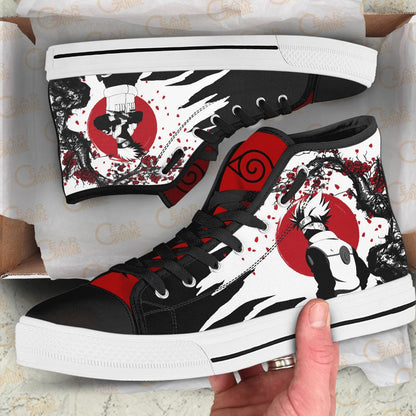 Kakashi Hatake High Top Shoes Custom NRT Anime Sneakers Japan Style - 2 - GearAnime
