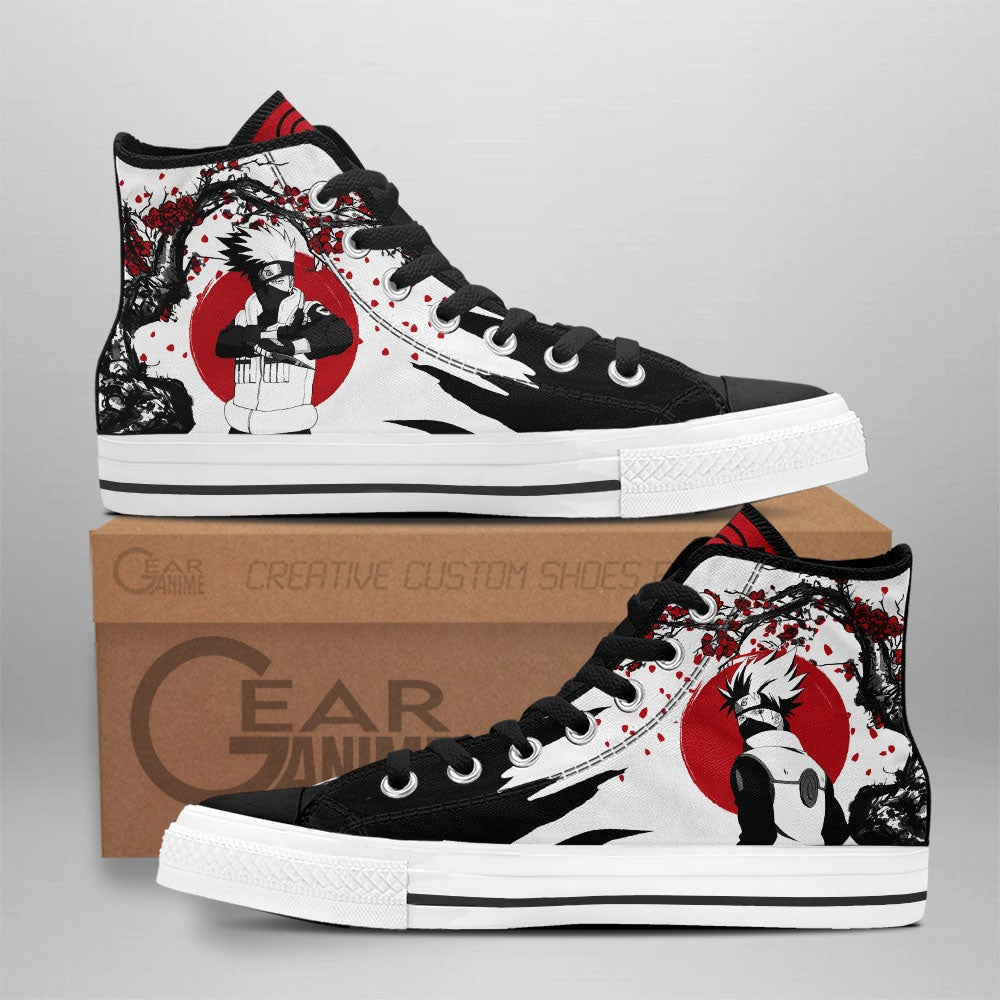 Kakashi Hatake High Top Shoes Custom NRT Anime Sneakers Japan Style - 1 - GearAnime