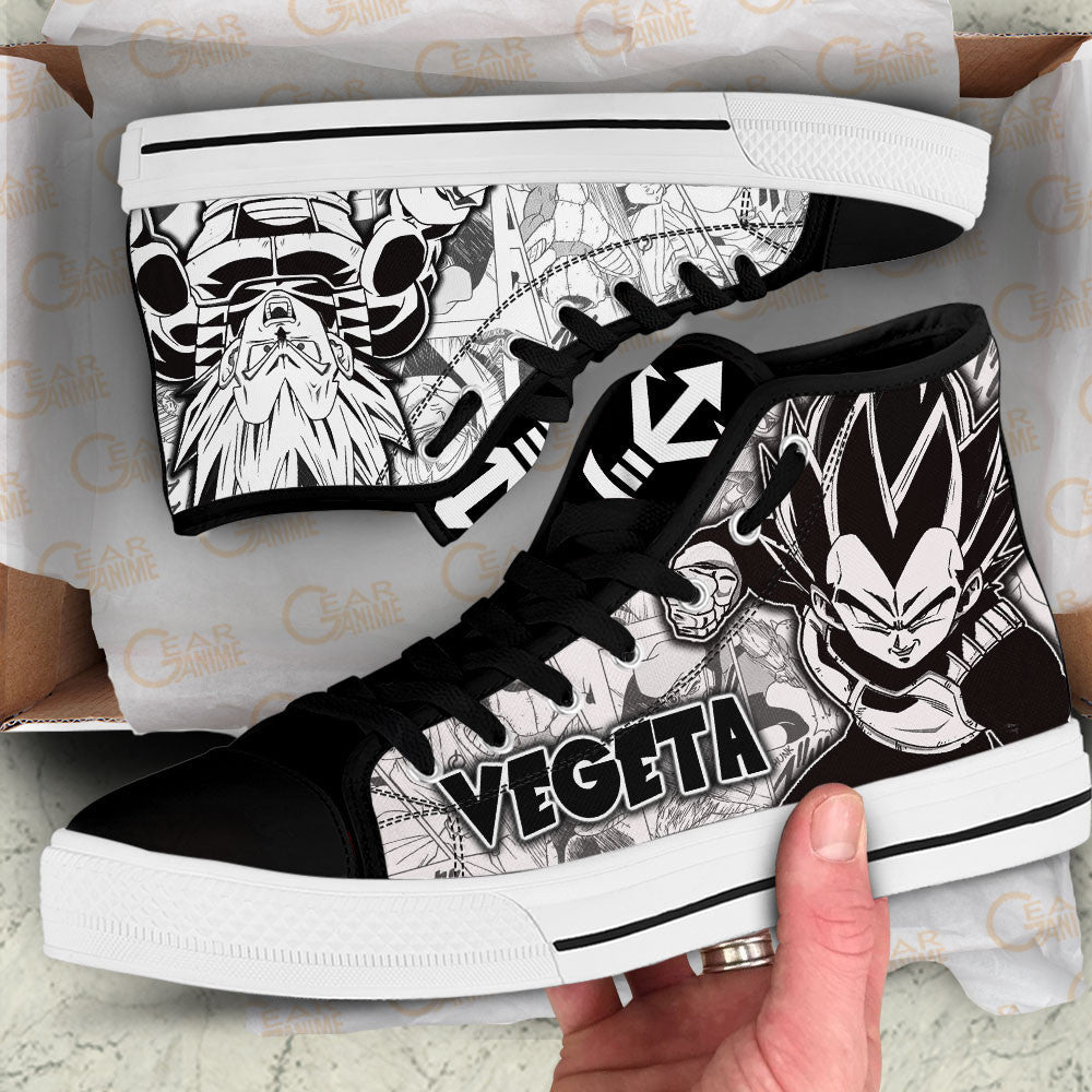 Vegeta Classic High-Top Sneakers - Custom Anime Design