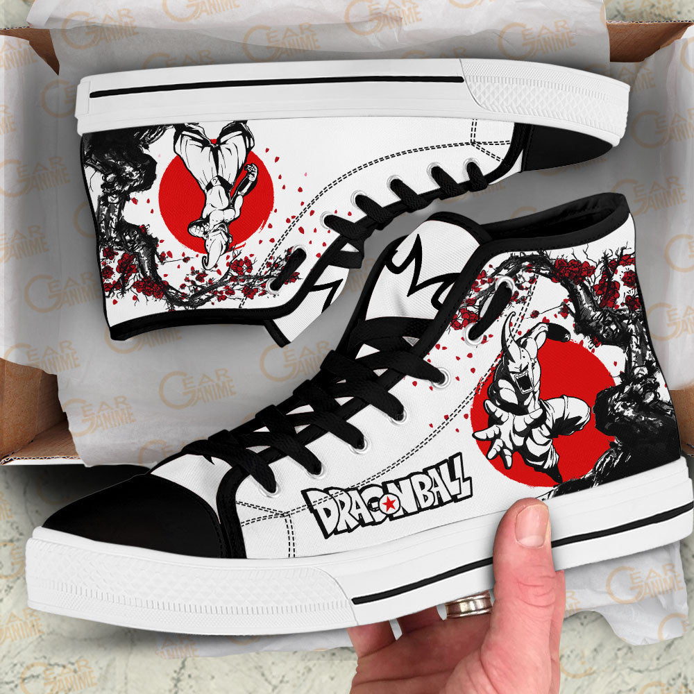 Majin Boo Classic High-Top Sneakers - Custom Anime Design