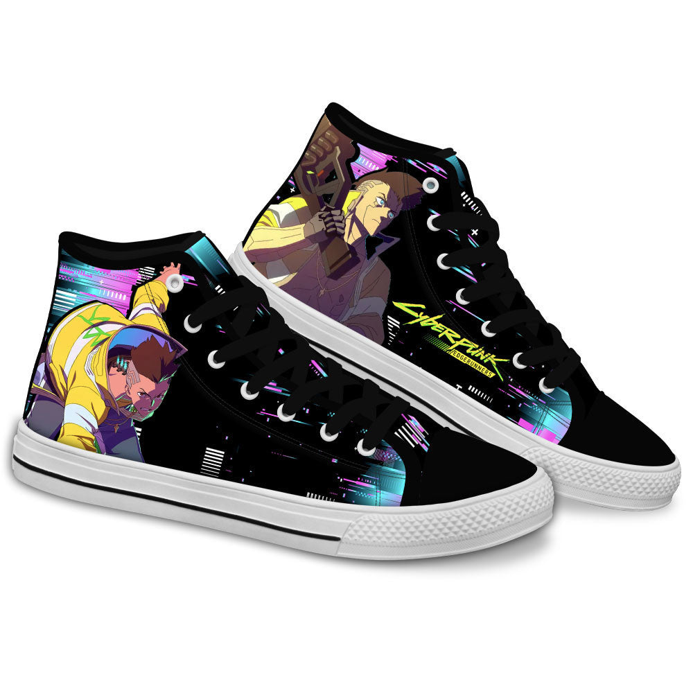 Cyberpunk David Martinez Anime Custom High Top Shoes Gear Anime