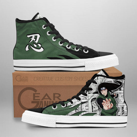 Neji Hyuga Classic High-Top Sneakers - Custom Anime Design
