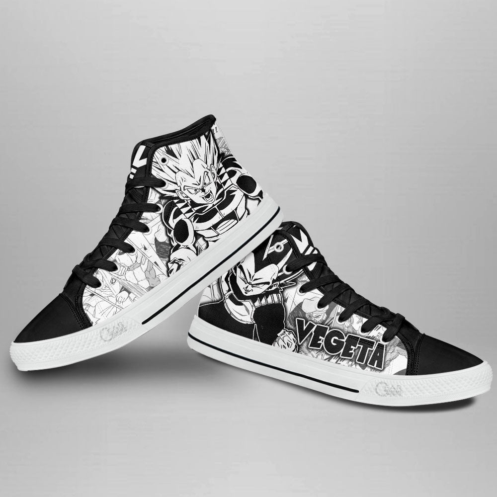 Vegeta Classic High-Top Sneakers - Custom Anime Design
