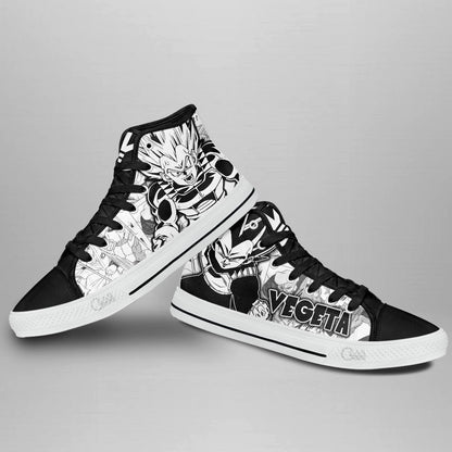 Vegeta Classic High-Top Sneakers - Custom Anime Design
