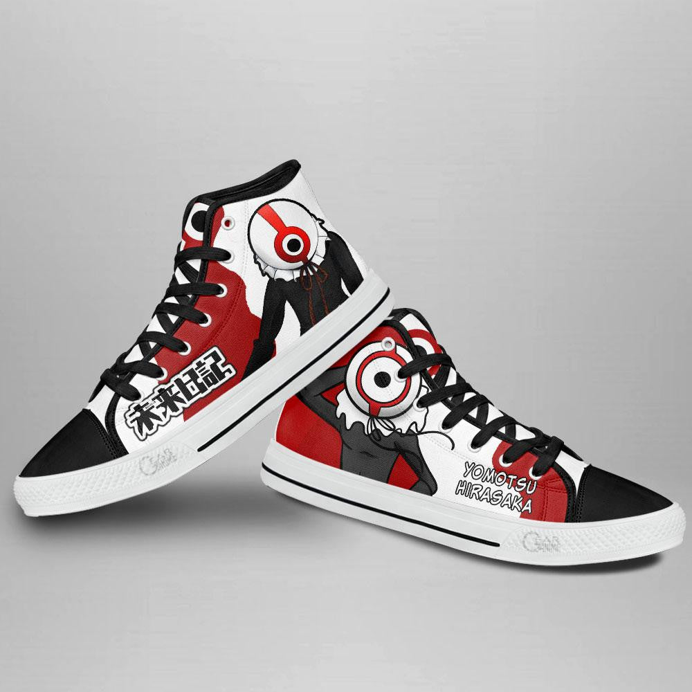 Mirai Nikki The Future Diary Yomotsu Hirasaka High Top Shoes Custom Anime Sneakers - 3 - GearAnime