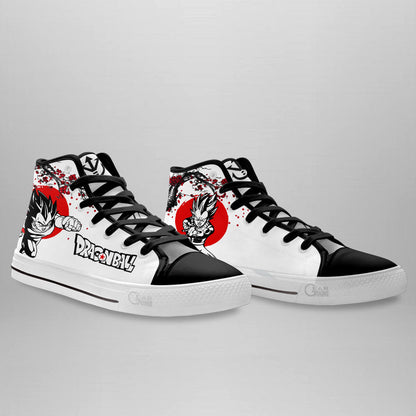 Vegeta Classic High-Top Sneakers - Custom Anime Design