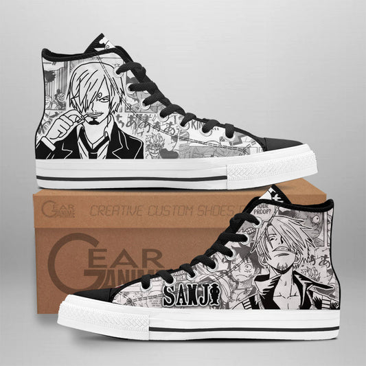 Sanji Classic High-Top Sneakers - Custom Anime Design