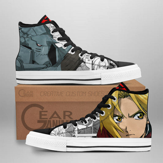 Alphonse Elric and Edward Elric High-Top Shoes Anime Custom
