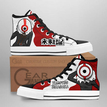 Mirai Nikki The Future Diary Yomotsu Hirasaka High Top Shoes Custom Anime Sneakers - 1 - GearAnime