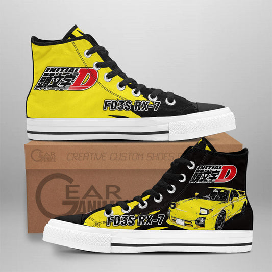 Keisuke Takahashi Classic High-Top Sneakers - Custom Anime Design