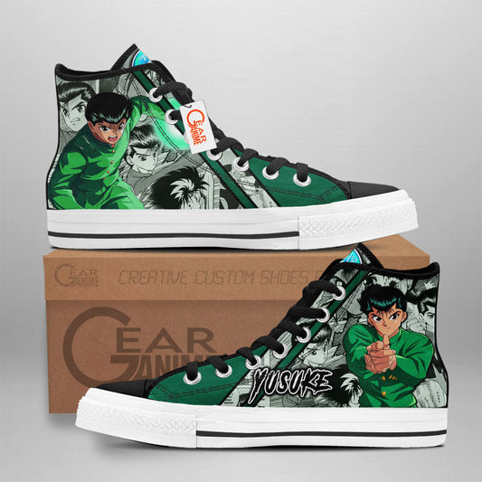 Yu Yu Hakusho Yusuke Urameshi Anime Custom High Top Shoes NTT0901 Gear Anime