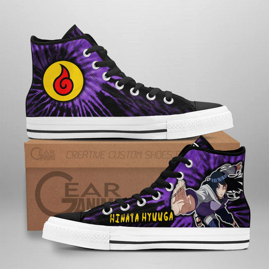 Hinata Hyuuga Classic High-Top Sneakers - Custom Anime Design