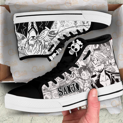 Sanji Classic High-Top Sneakers - Custom Anime Design