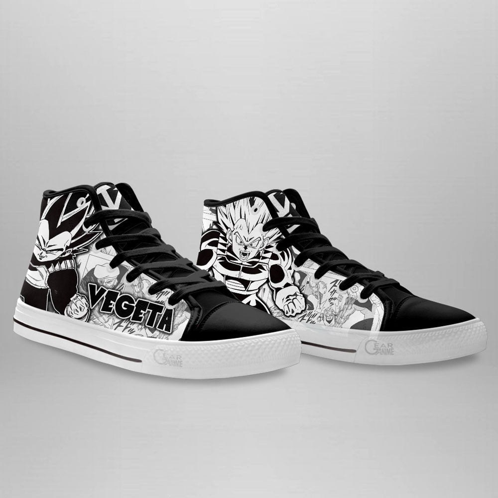 Vegeta Classic High-Top Sneakers - Custom Anime Design