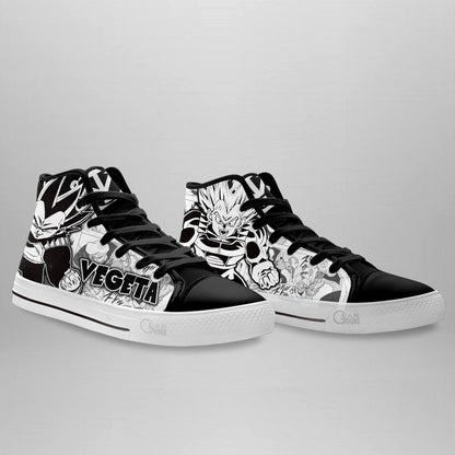 Vegeta Classic High-Top Sneakers - Custom Anime Design