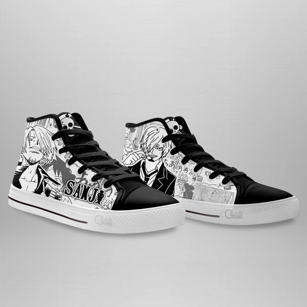 Sanji Classic High-Top Sneakers - Custom Anime Design