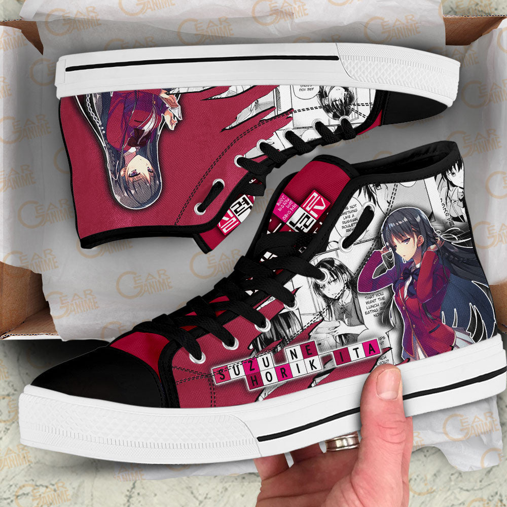 Suzune Horikita High-Top Shoes Anime Custom