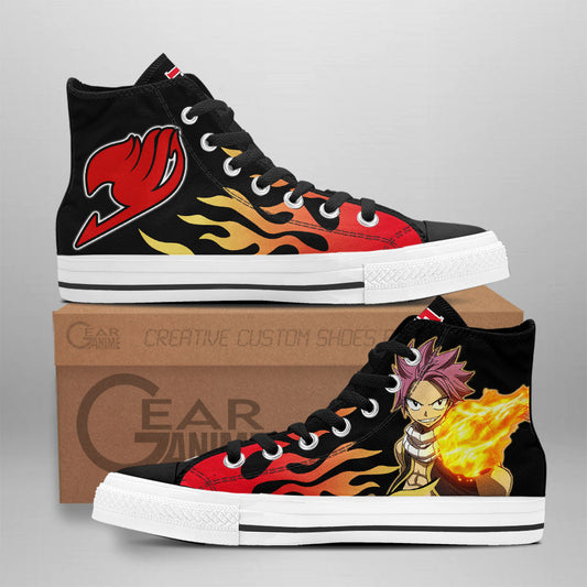 Natsu Dragneel Classic High-Top Sneakers - Custom Anime Design