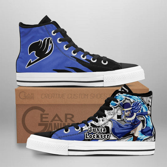 Juvia Lockser Classic High-Top Sneakers - Custom Anime Design