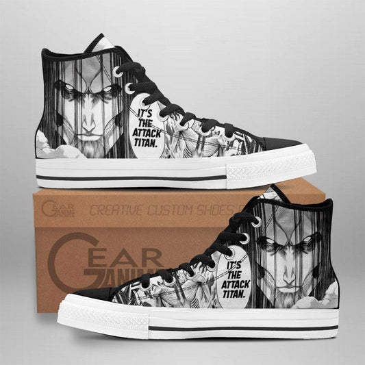 Founding Titan High Top Shoes Custom Anime Attack On Titan Sneakers - 1 - GearAnime