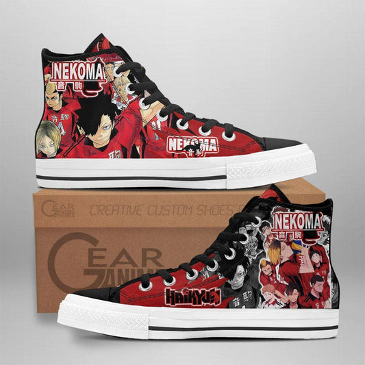 Nekoma High Top Shoes Custom Manga Anime Haikyuu Sneakers - 1 - GearAnime