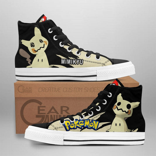 Pokemon Mimikyu High Top Shoes Custom Anime Sneakers - 1 - GearAnime