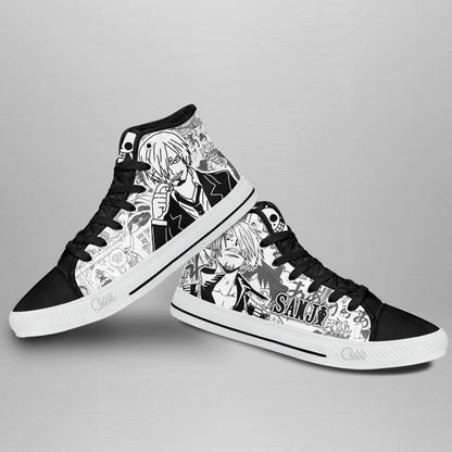 Sanji Classic High-Top Sneakers - Custom Anime Design