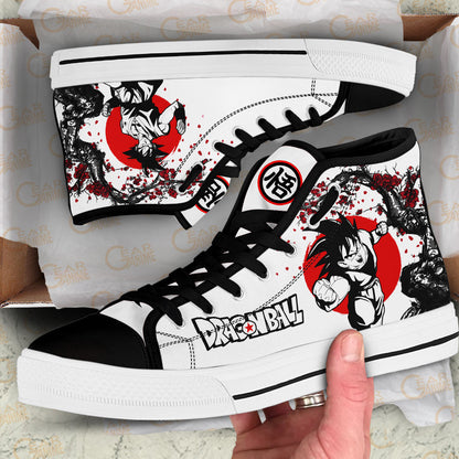 Goku Classic High-Top Sneakers - Custom Anime Design