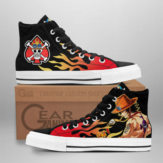 Ace D. Portgas High-Top Shoes Anime Custom
